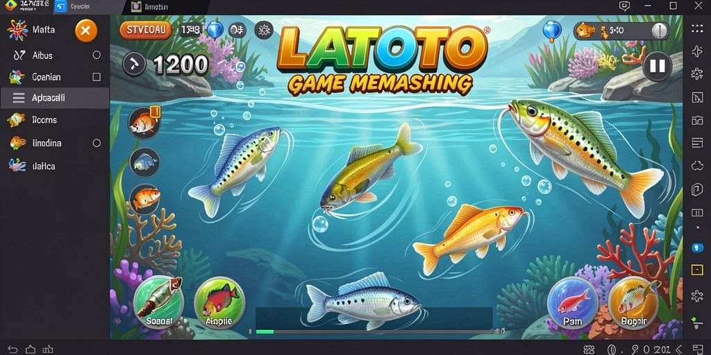 Screenshot utama LATOTO menampilkan aksi memancing yang seru dan menarik.