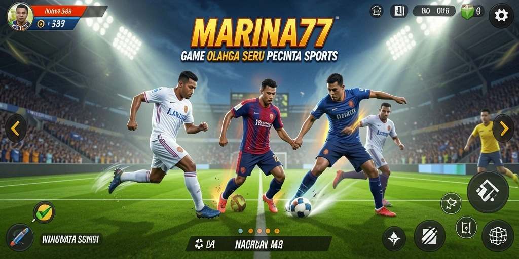 Tampilan gameplay <strong>MARINA77</strong> yang menarik dan penuh aksi olahraga.