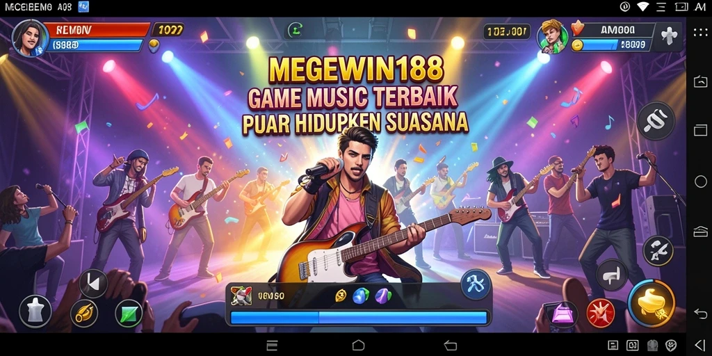 Tampilan permainan musik yang memukau dan interaktif di MEGEWIN188.