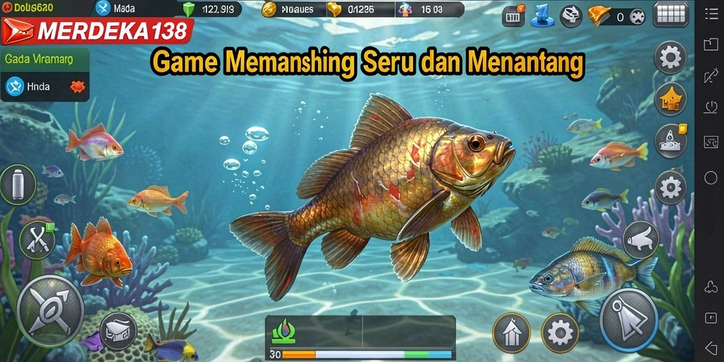 Screenshot menampilkan gameplay menarik dari <strong>MERDEKA138</strong> saat memancing.