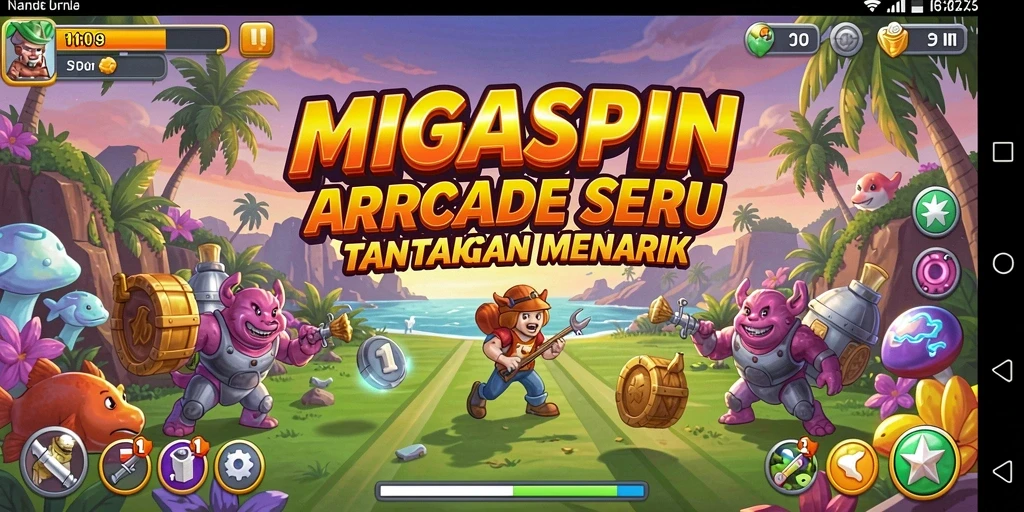 Tampilan menarik dari gameplay MIGASPIN yang mendebarkan.