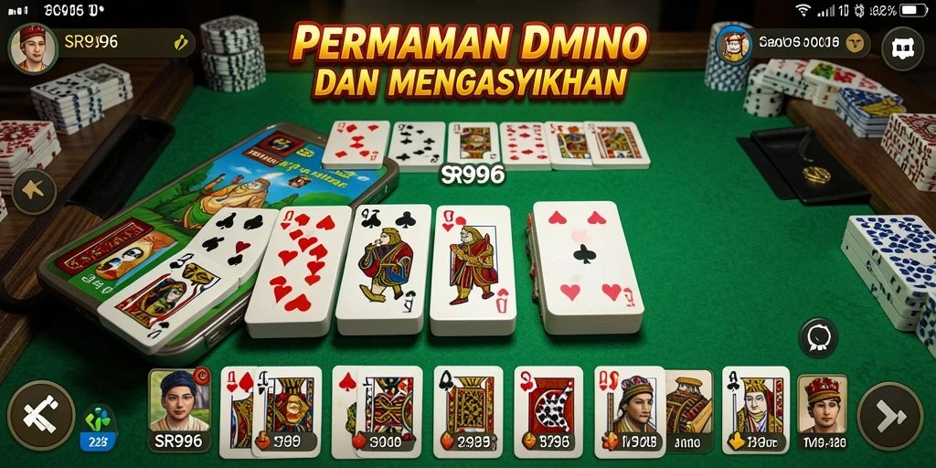 Tampilan menarik dari game Domino SR996 saat dimainkan.